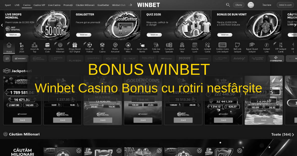 Winbet Casino Bonus 2026 - Promoții Verificate România